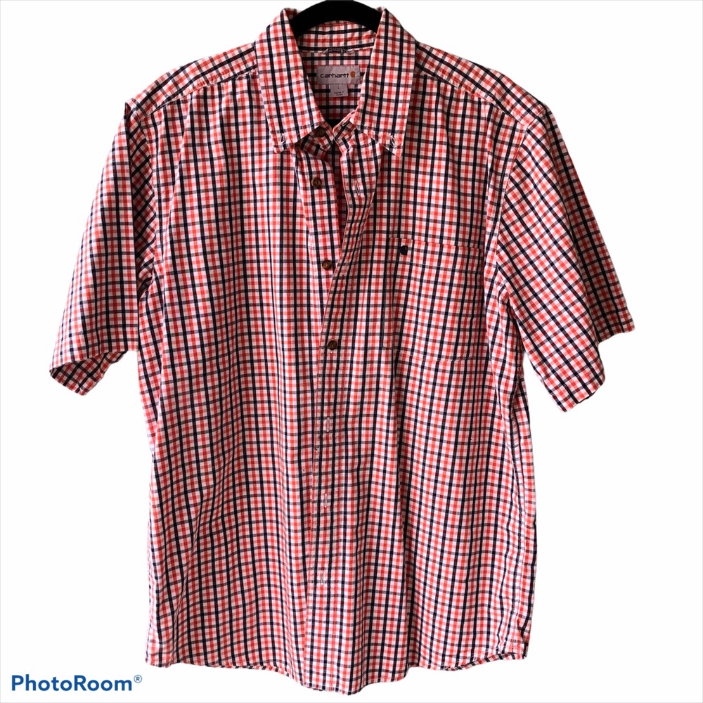 Carhartt Men's Plaid Short-Sleeve Button Down